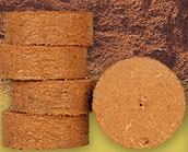 Round Shape Coir Bricks